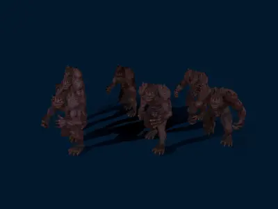 Monster humanoid creature Free low-poly 3D model