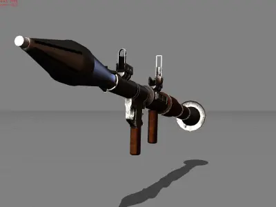RPG-7 Bazoka Low-poly 3D model