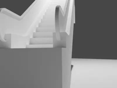 Escalator Free low-poly 3D model