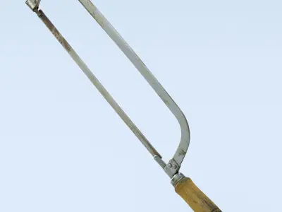 Hacksaw Low Poly fishing hook - fishing hook Low-poly 3D model