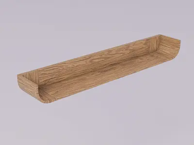 Furniture Set wooden box with handle 3D model