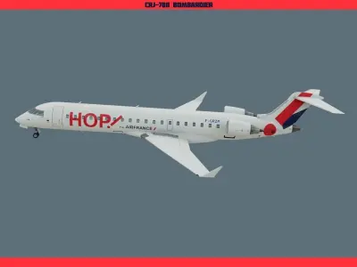 CRJ700 Hop Low-poly 3D model