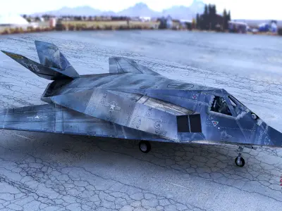 F stealth fighter jet 3D model