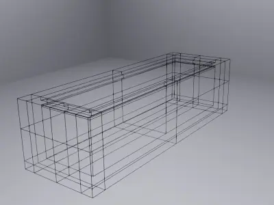 Simple garden pond Low-poly 3D model