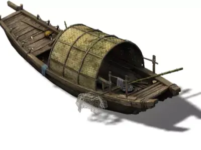 Chinese Boat 3D Print Model 3D model