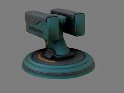 Sci-Fi Missile Launcher - Game Ready - PBR Low-poly 3D model