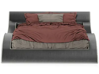 Leather Bed no 2 Free 3D model