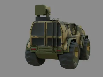 Sci-Fi Military Vehicle - Game Ready - PBR Low-poly 3D model