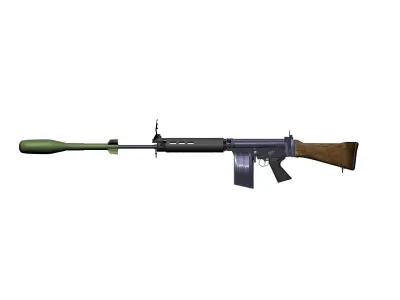 FN FAL Battle Rifle R1 variant 3D model