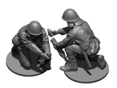 Japan soldier ww2 3D print model