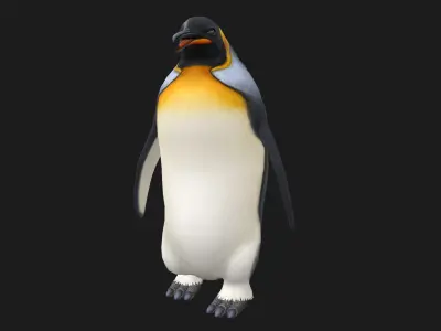 Animated penguin 3D model