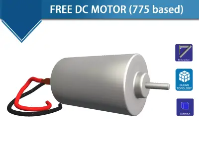 Free DC Motor Free 3D model
