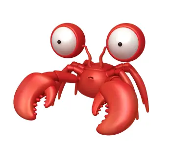 Crab cartoon 3D model