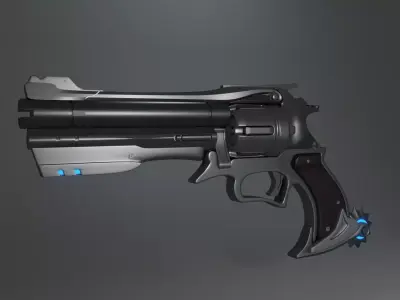 Overwatch McCree Peacekeeper gun 3D Free 3D model