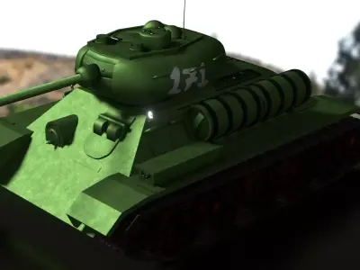T-34 85 Tank 3D Model Free 3D model