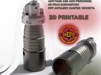 3B30 submunition off artillery cluster rockets 3D model