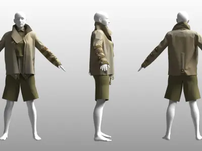 Military costume 3D model