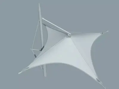 Tensile Fabric Structure Low-poly 3D model