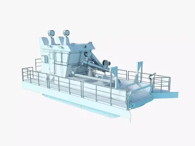 Trash Skimmer Boat 3D model