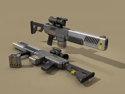 sci fi battle rifle 3D model