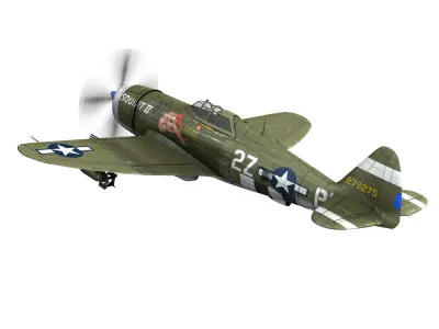 Republic P-47D Thunderbolt - Squirt II 3D model