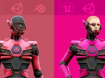 CYBORGTOPIA  HUMANOID COLLECTION 08 3D Model Pack