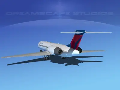 Boeing 717-200 Delta 3 3D model