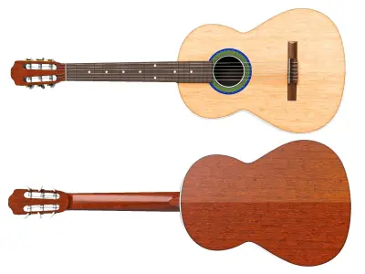 Classical Guitar Part 2 Low-poly 3D model