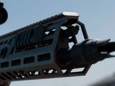 xm7 with 2 butts Low-poly 3D model