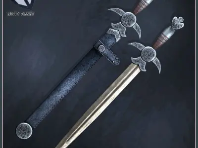 One-Handed Medieval Swords Low-poly 3D model