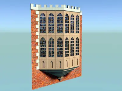 Tudor bay window 3D model