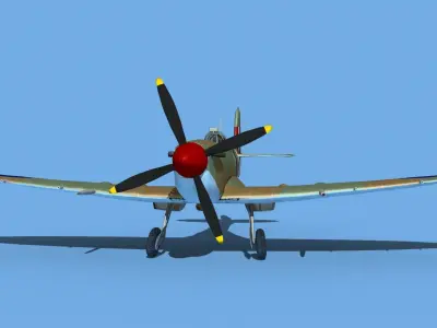 Supermarine Spitfire Mk IXb V08 3D model
