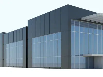 Mall Building Low-poly 3D model