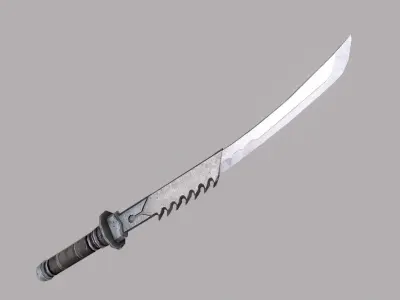 Sword samurai Low-poly 3D model