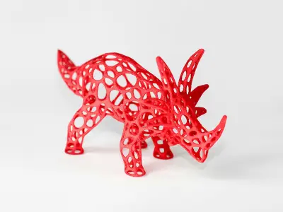 Styracosaurus Voronoi Wireframe - 3dprintable 3D print model purchase