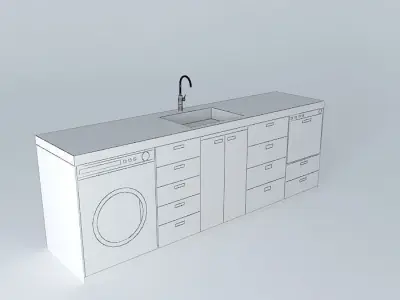 Kitchen cabinet  Free 3D model purchase