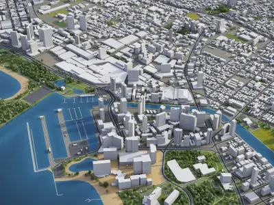 Honolulu Low-poly 3D model