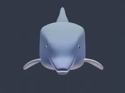 Cute Dolphin Low-poly 3D model