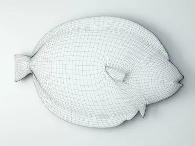 Monumental American Country Style Hanging Fish Sculpture 3D model