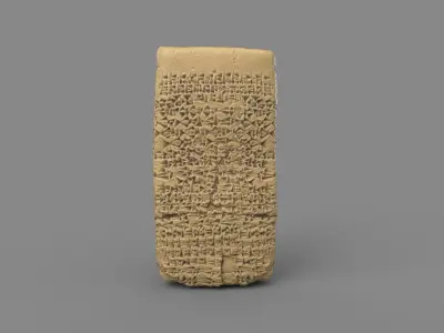Ancient Clay Tablet Low-poly 3D model
