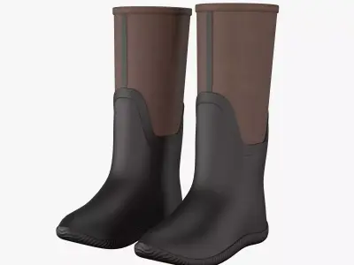 Waterproof Rubber Rain Boots  3D model