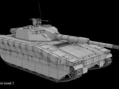 CV90 120T Low-poly 3D model