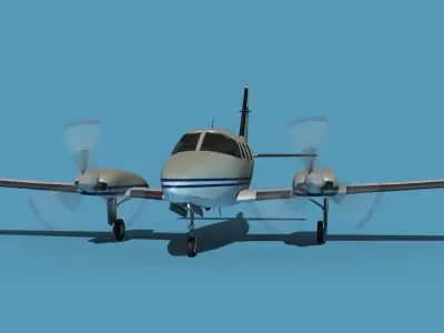 Piper PA-31-350 Navajo Chieftain V13 3D model