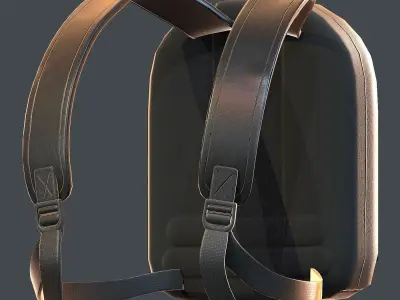 Backpack military combat soldier armor scifi Generic camp Low-poly 3D model