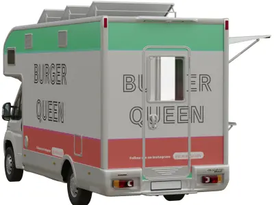 Food Truck Fiat Ducato 3D model