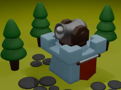 Cannon ball Free 3D model