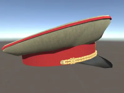 1981 Soviet Army visor cap 3D model