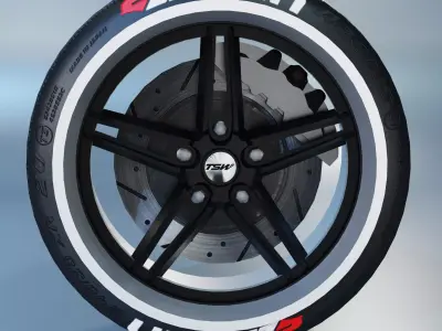 TSW Variente Wheel Low-poly 3D model