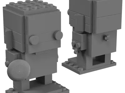 Lego Brickheadz - 41589 Captain America 3D model