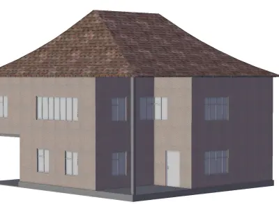 Private house 1 Low-poly 3D model